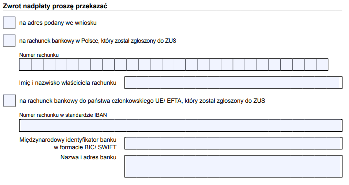 Wniosek RZS P zwrot nienależnie opłaconych składek ZUS ifirma pl