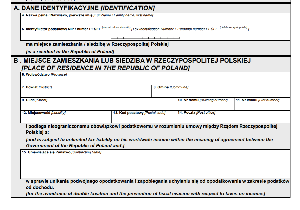 Certyfikat Rezydencji – Wzór Zaświadczenia Wydawany W Polsce | Ifirma.pl