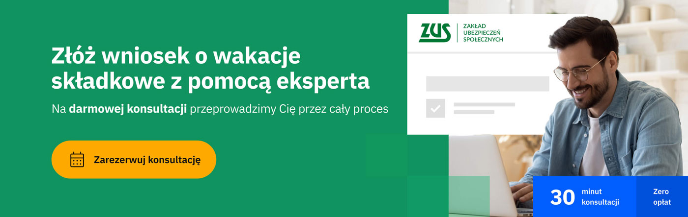 Wakacje ZUS - ifirma.pl