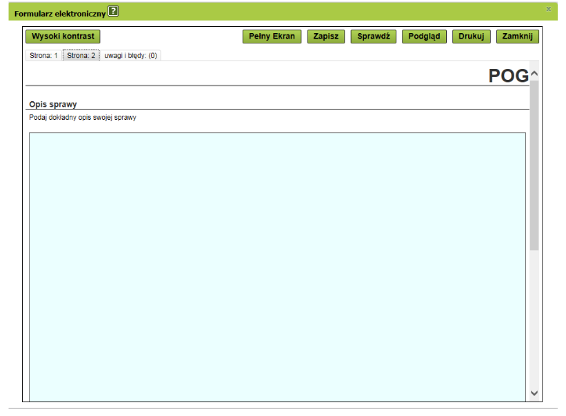 panel e-ZUS - opis sprawy